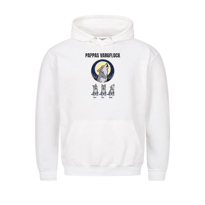 Pappas vargflock t-shirt med barnens namn. Present till pappa, farfar och morfar