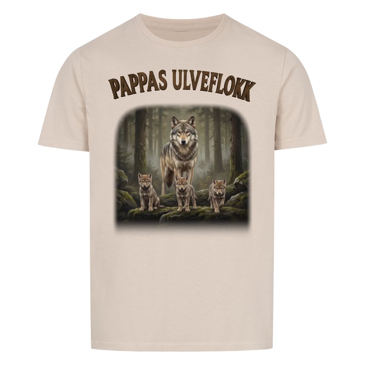 Pappas Ulveflokk - Personlig gave til pappa med barnas navn