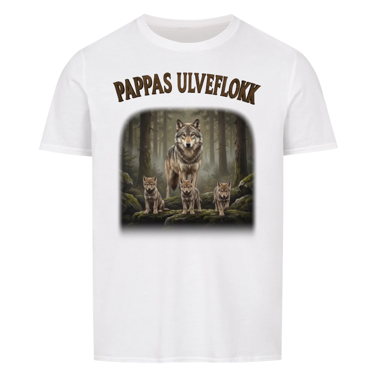 Pappas Ulveflokk - Personlig gave til pappa med barnas navn