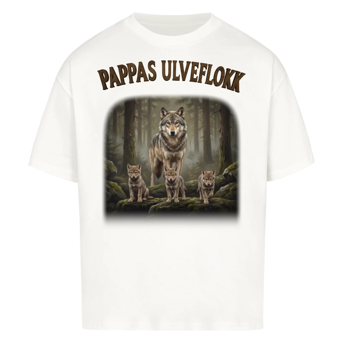 Pappas Ulveflokk - Personlig gave til pappa med barnas navn