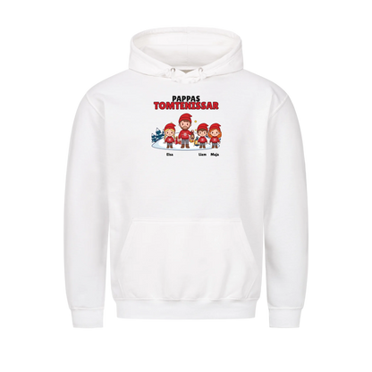 Pappas tomtenissar t-shirt med barnens namn och figurer. Julklapp till pappa, farfar och morfar