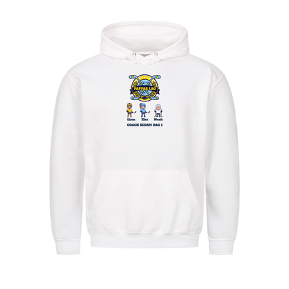 Pappas lag hockey t-shirt med barnens namn och figurer. Present till pappa, farfar och morfar