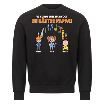 Vi kunde inte ha byggt en bättre pappa t-shirt med barnens namn. Present till pappa, farfar och morfar