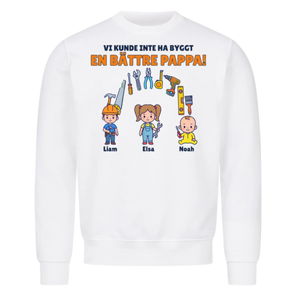 Vi kunde inte ha byggt en bättre pappa t-shirt med barnens namn. Present till pappa, farfar och morfar