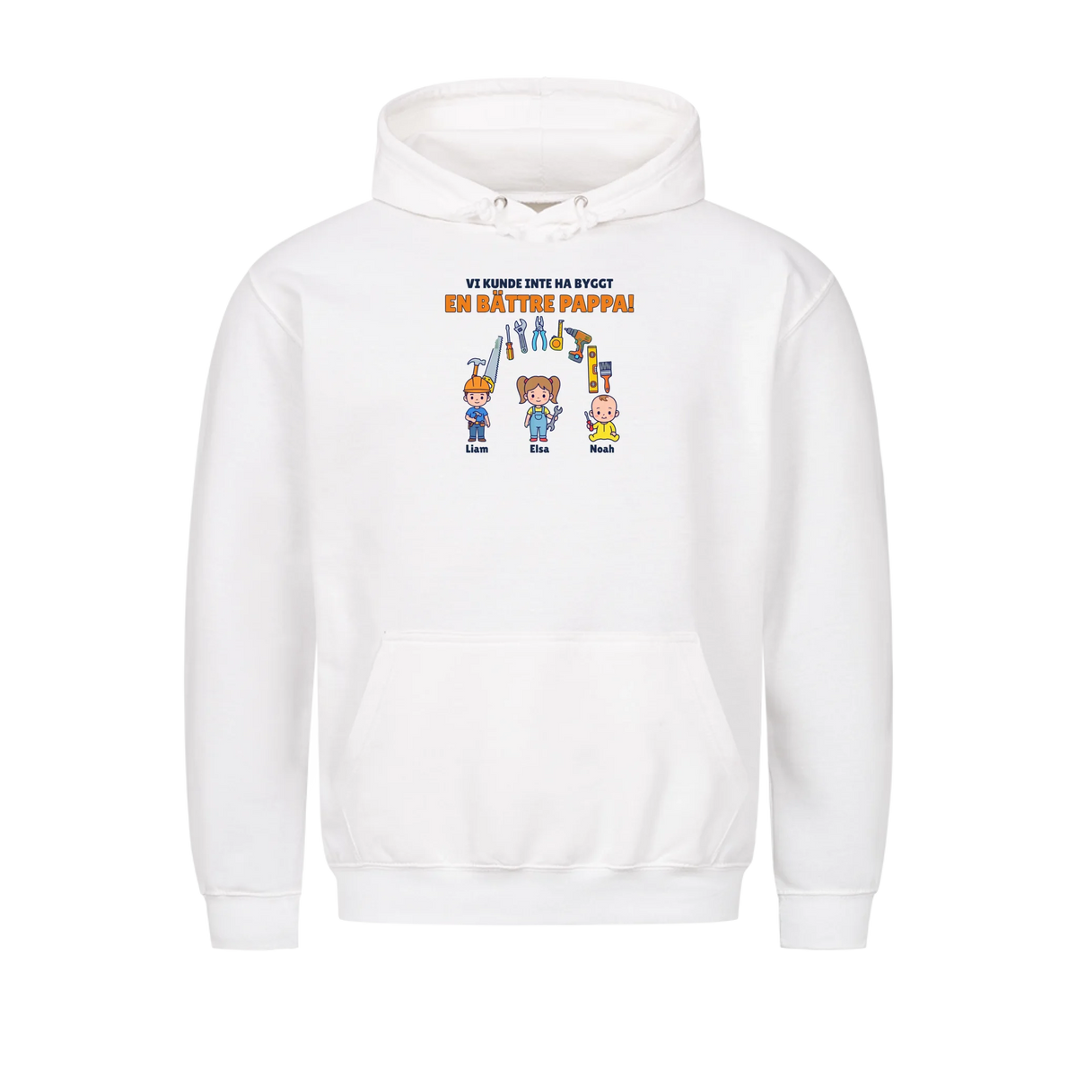 Vi kunde inte ha byggt en bättre pappa t-shirt med barnens namn. Present till pappa, farfar och morfar