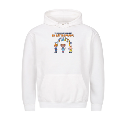 Vi kunde inte ha byggt en bättre pappa t-shirt med barnens namn. Present till pappa, farfar och morfar
