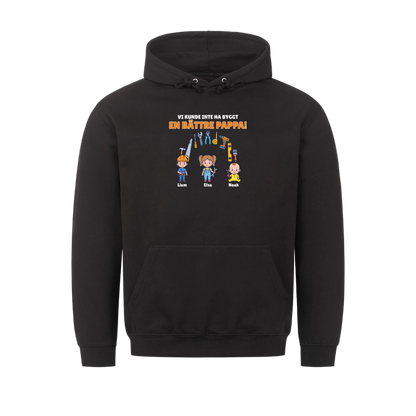 Vi kunde inte ha byggt en bättre pappa t-shirt med barnens namn. Present till pappa, farfar och morfar