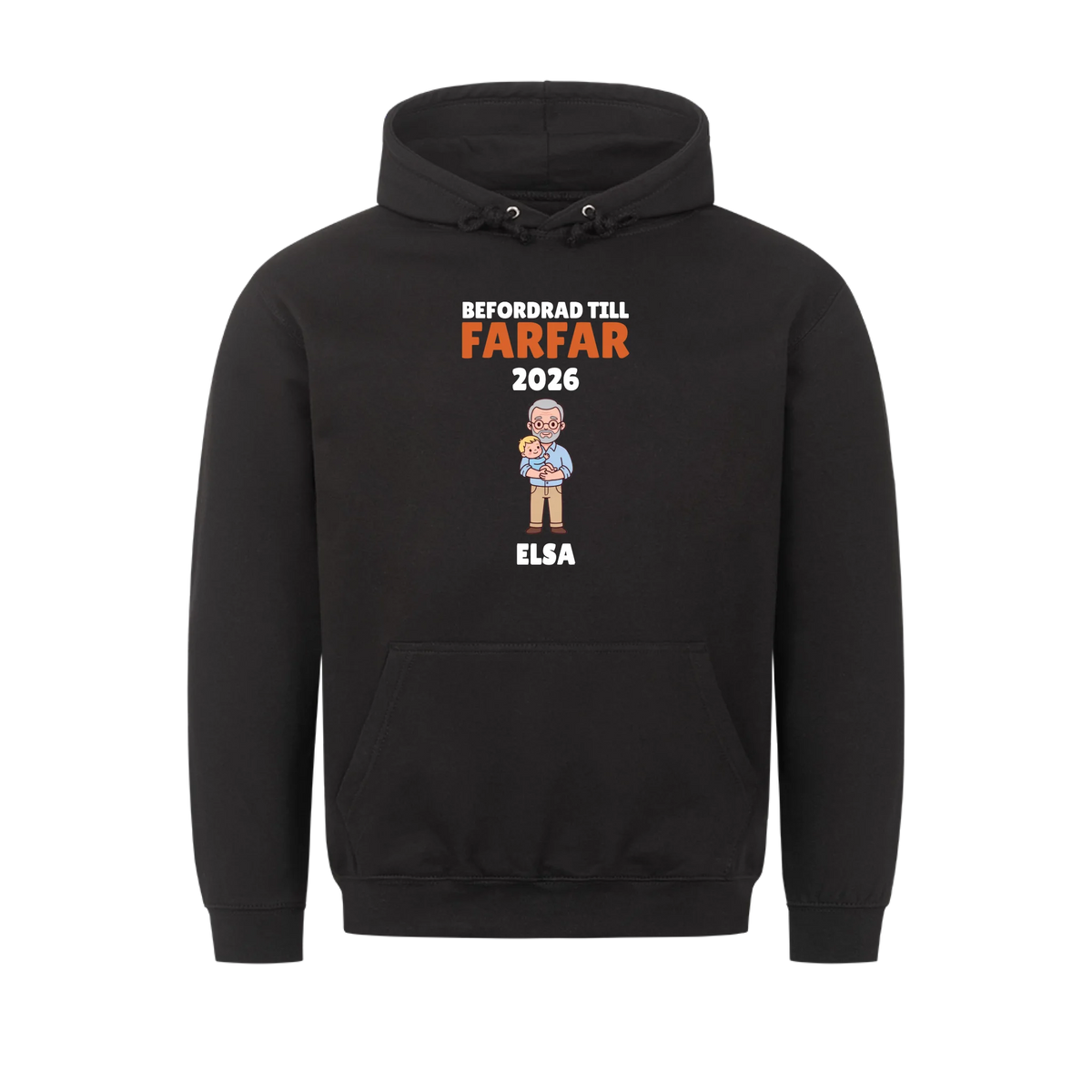 Befordrad till farfar t-shirt med årtal och barnbarnets namn. Personlig present