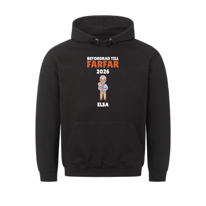 Befordrad till farfar t-shirt med årtal och barnbarnets namn. Personlig present