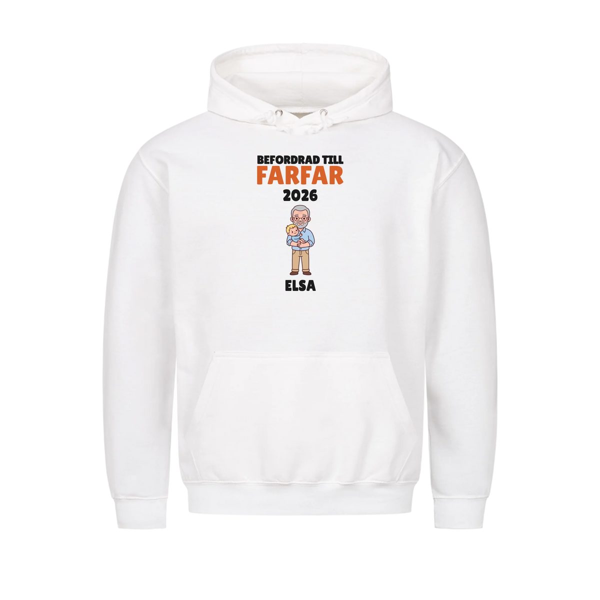 Befordrad till farfar t-shirt med årtal och barnbarnets namn. Personlig present