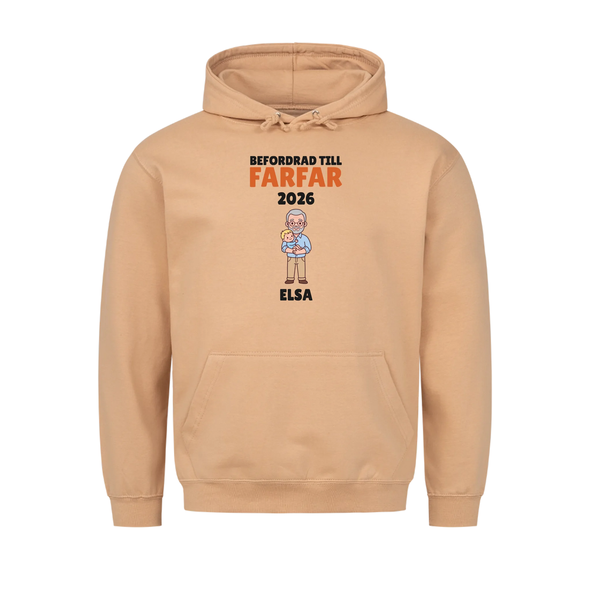 Befordrad till farfar t-shirt med årtal och barnbarnets namn. Personlig present
