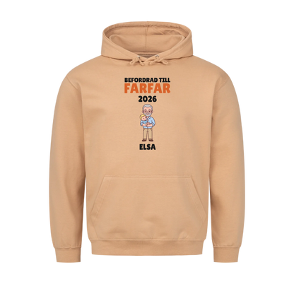 Befordrad till farfar t-shirt med årtal och barnbarnets namn. Personlig present