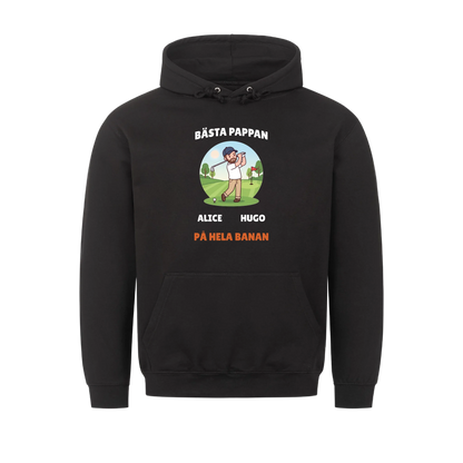 Bästa pappan på hela banan golf t-shirt med namn. Personlig present till golfpappa