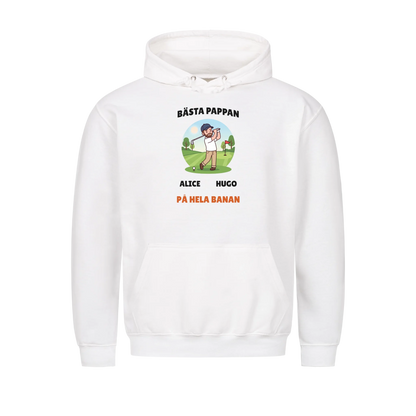 Bästa pappan på hela banan golf t-shirt med namn. Personlig present till golfpappa