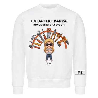 En bättre pappa kunde vi inte ha byggt | Personlig present till pappa med barnens namn