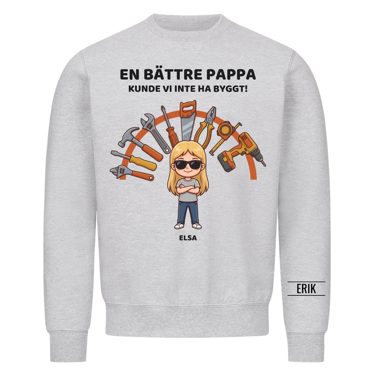 En bättre pappa kunde vi inte ha byggt | Personlig present till pappa med barnens namn