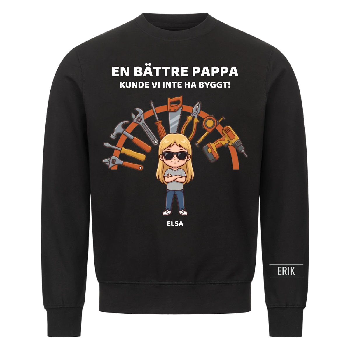 En bättre pappa kunde vi inte ha byggt | Personlig present till pappa med barnens namn