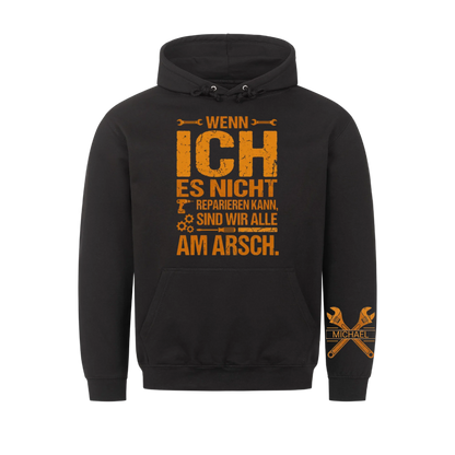 Sind wir alle Hoodie, Lustiges Geschenk für Männer, Ehemann, Papa, Opa, Handwerker und Heimwerker, Personalisierter Hoodie