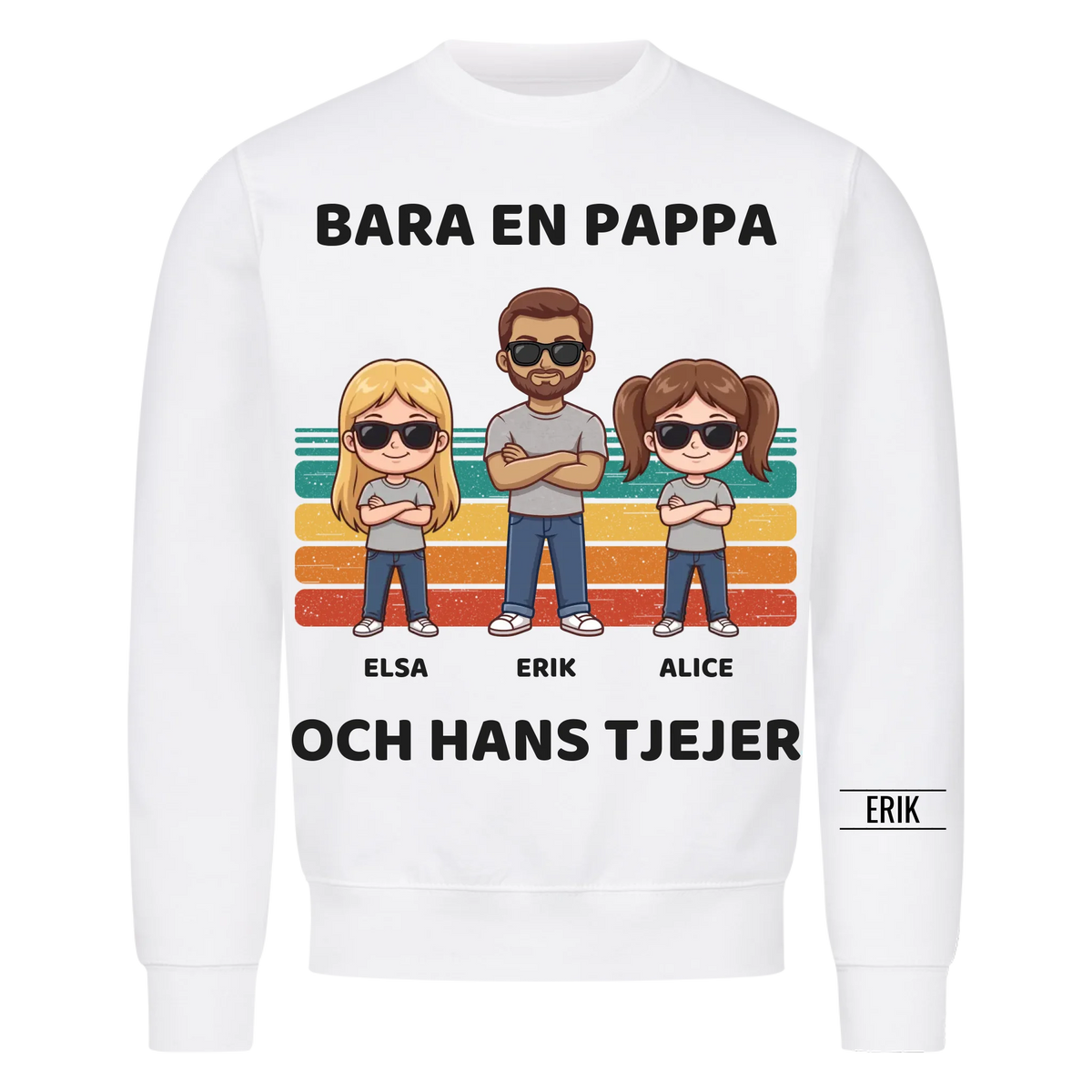 Bara en pappa och hans tjejer | Personlig present till pappa med döttrarnas namn