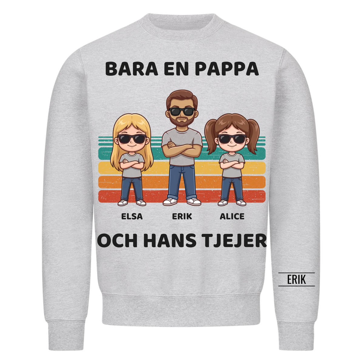 Bara en pappa och hans tjejer | Personlig present till pappa med döttrarnas namn