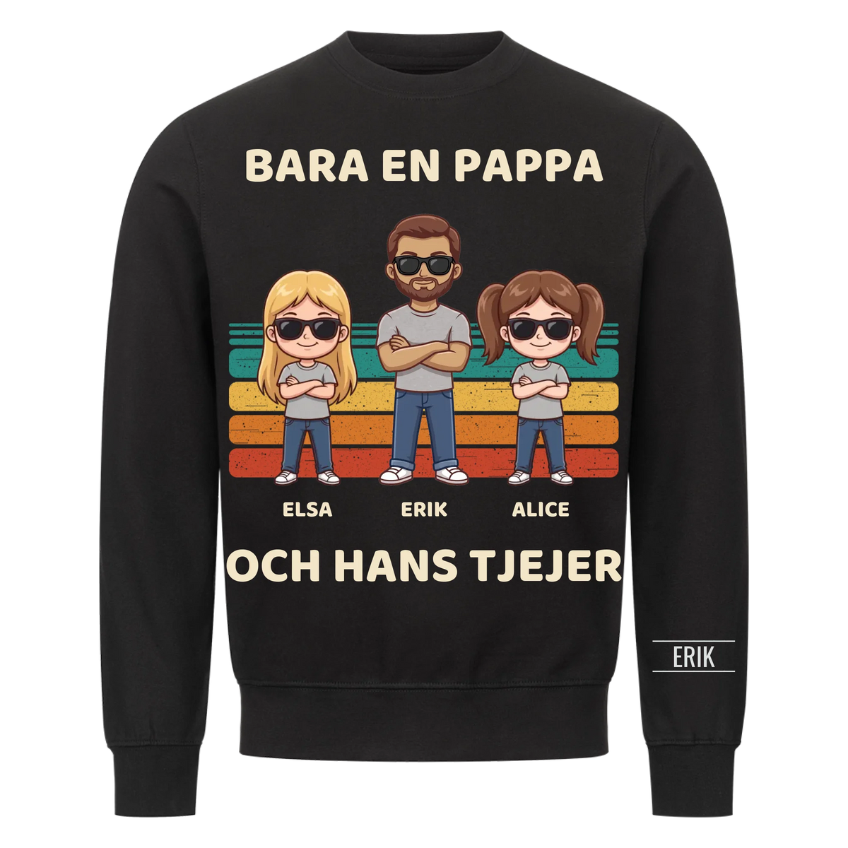 Bara en pappa och hans tjejer | Personlig present till pappa med döttrarnas namn
