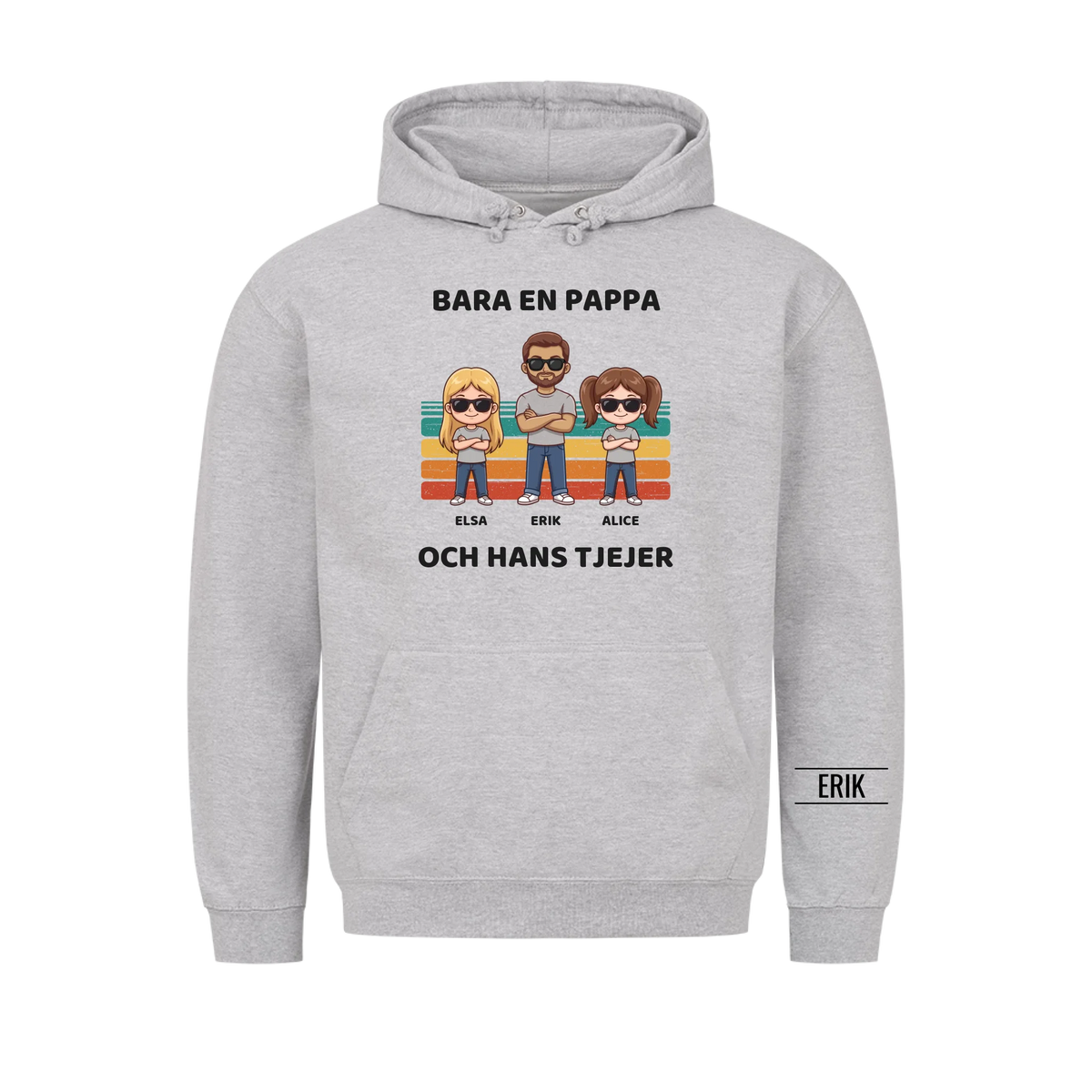 Bara en pappa och hans tjejer | Personlig present till pappa med döttrarnas namn