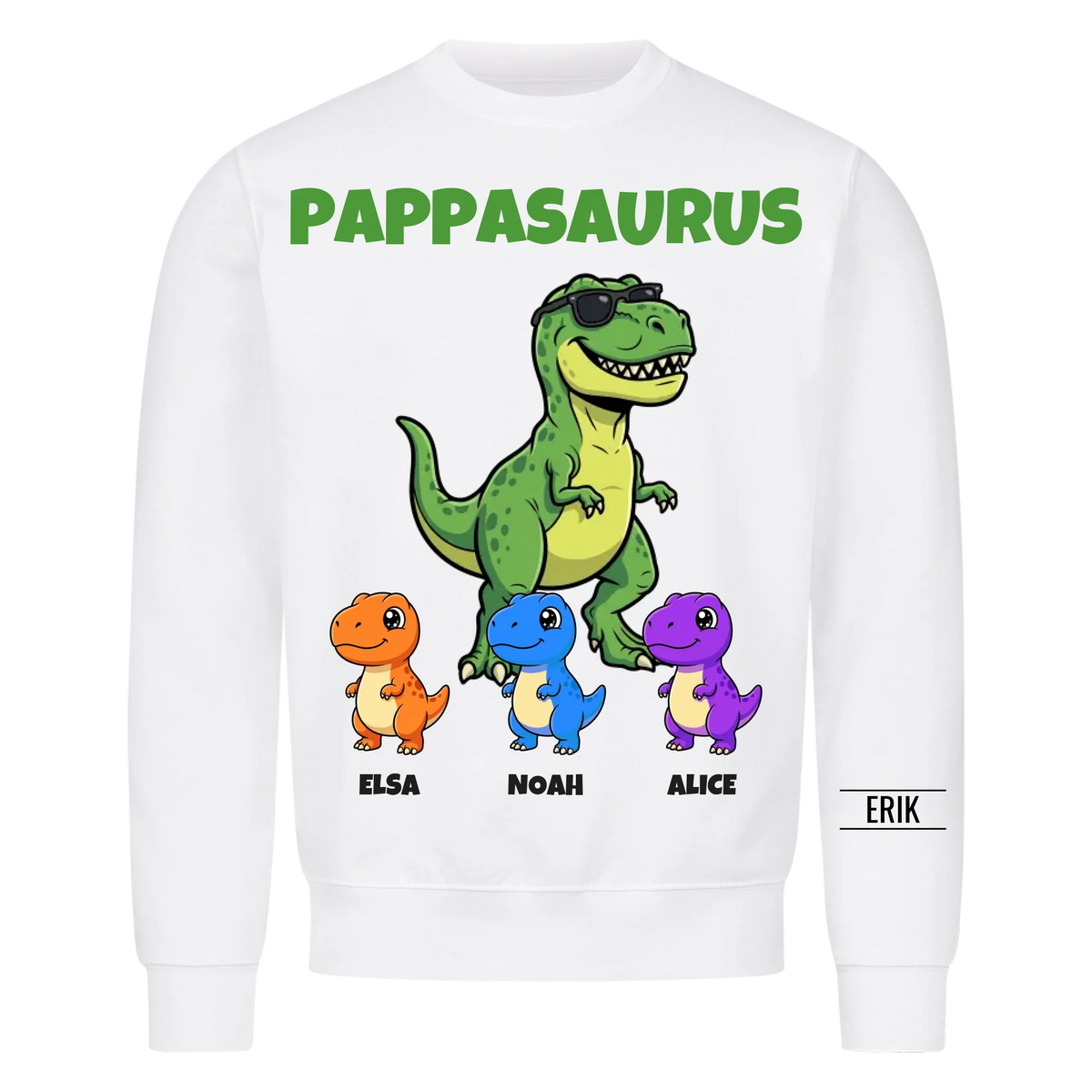 Pappasaurus | Personlig present till pappa med barnens namn