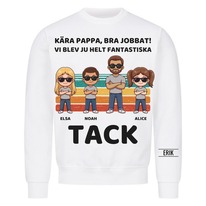 Kära pappa bra jobbat vi blev fantastiska tack | Personlig present till pappa med barnens namn