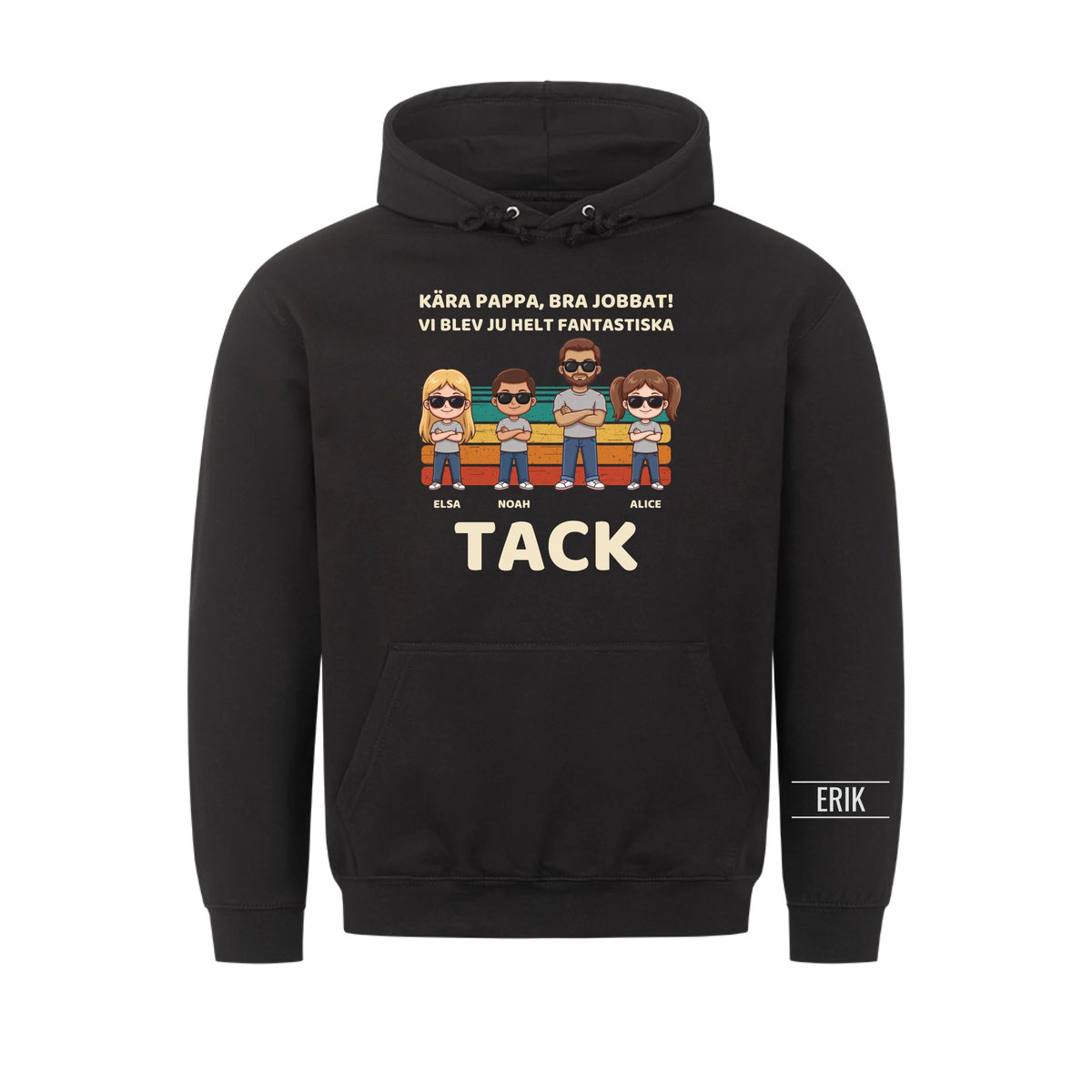 Kära pappa bra jobbat vi blev fantastiska tack | Personlig present till pappa med barnens namn