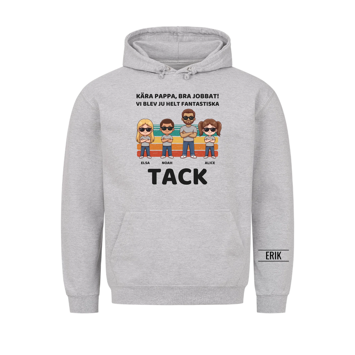 Kära pappa bra jobbat vi blev fantastiska tack | Personlig present till pappa med barnens namn