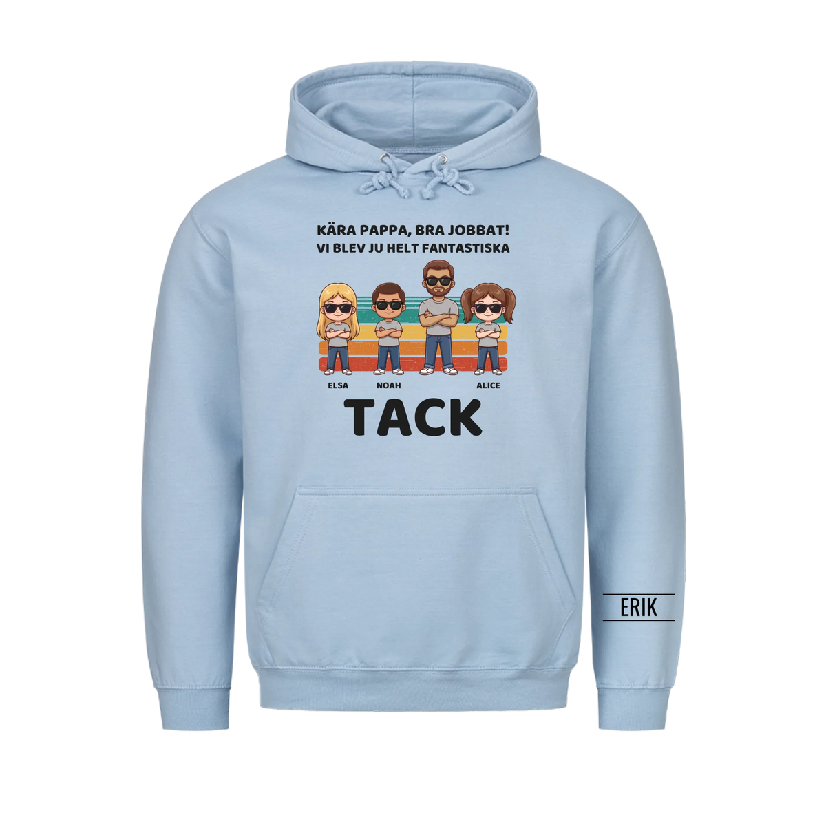 Kära pappa bra jobbat vi blev fantastiska tack | Personlig present till pappa med barnens namn