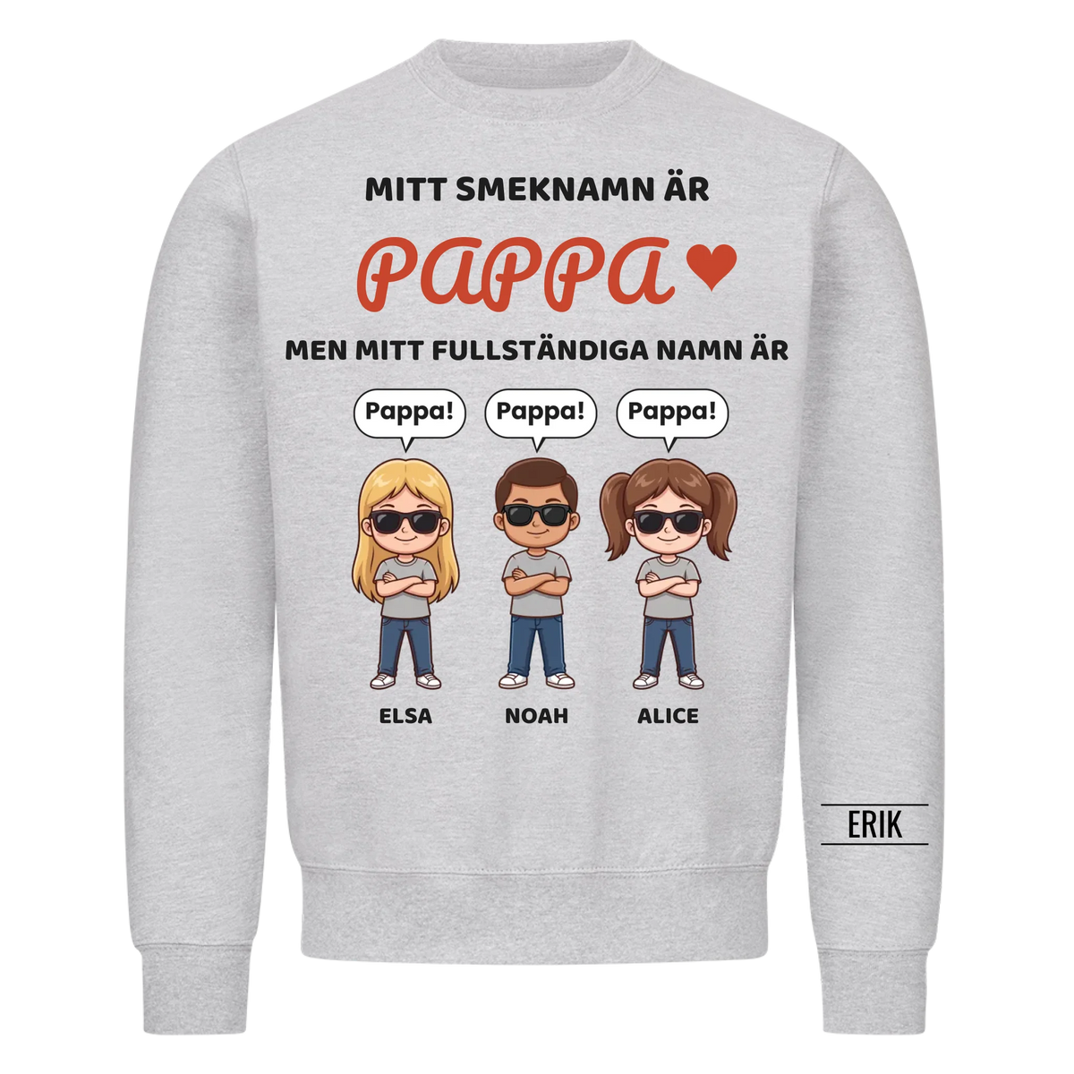 Mitt smeknamn är pappa | Personlig present till pappa med barnens namn