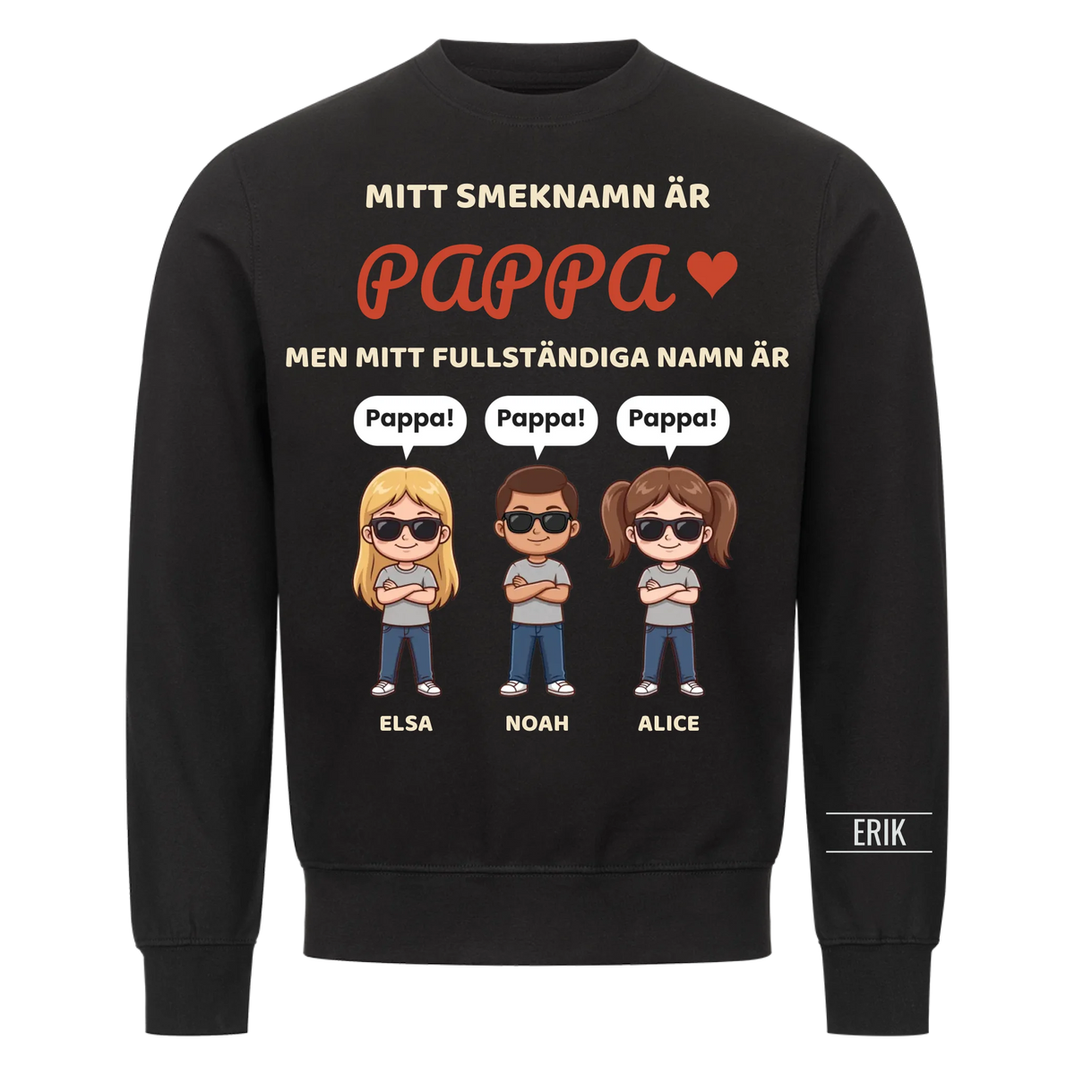 Mitt smeknamn är pappa | Personlig present till pappa med barnens namn