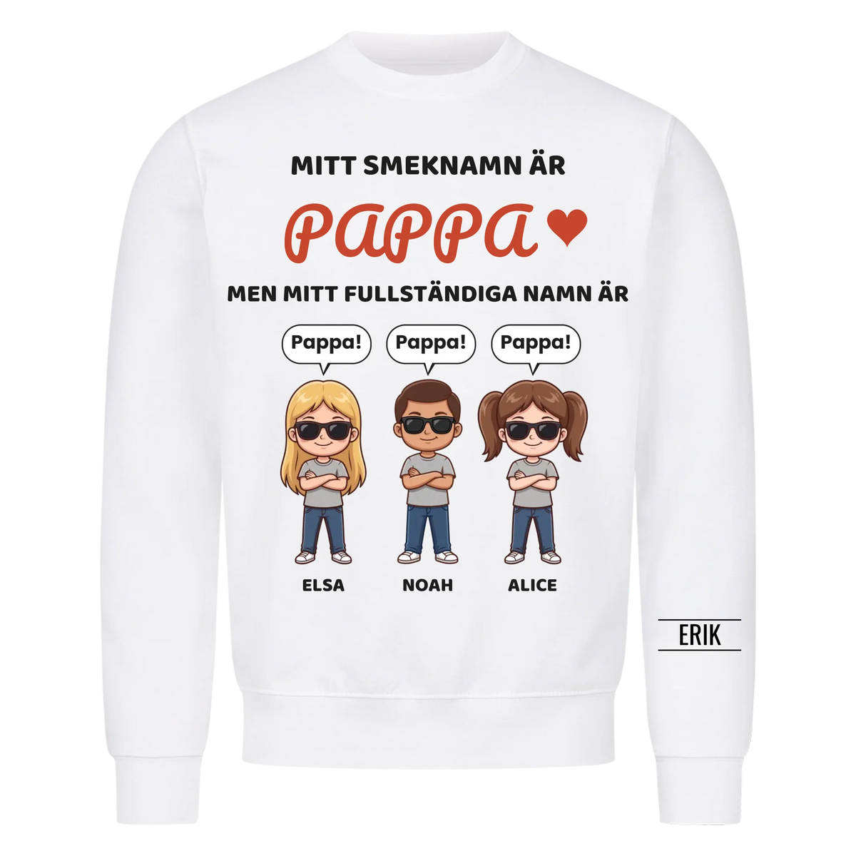 Mitt smeknamn är pappa | Personlig present till pappa med barnens namn