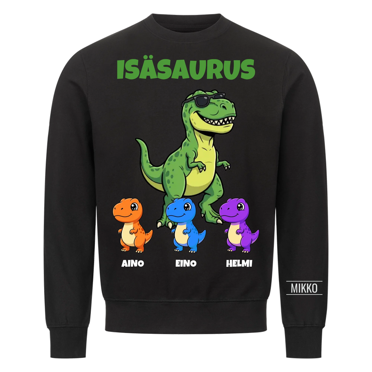 Isäsaurus | Personoitu lahja isälle lasten nimillä