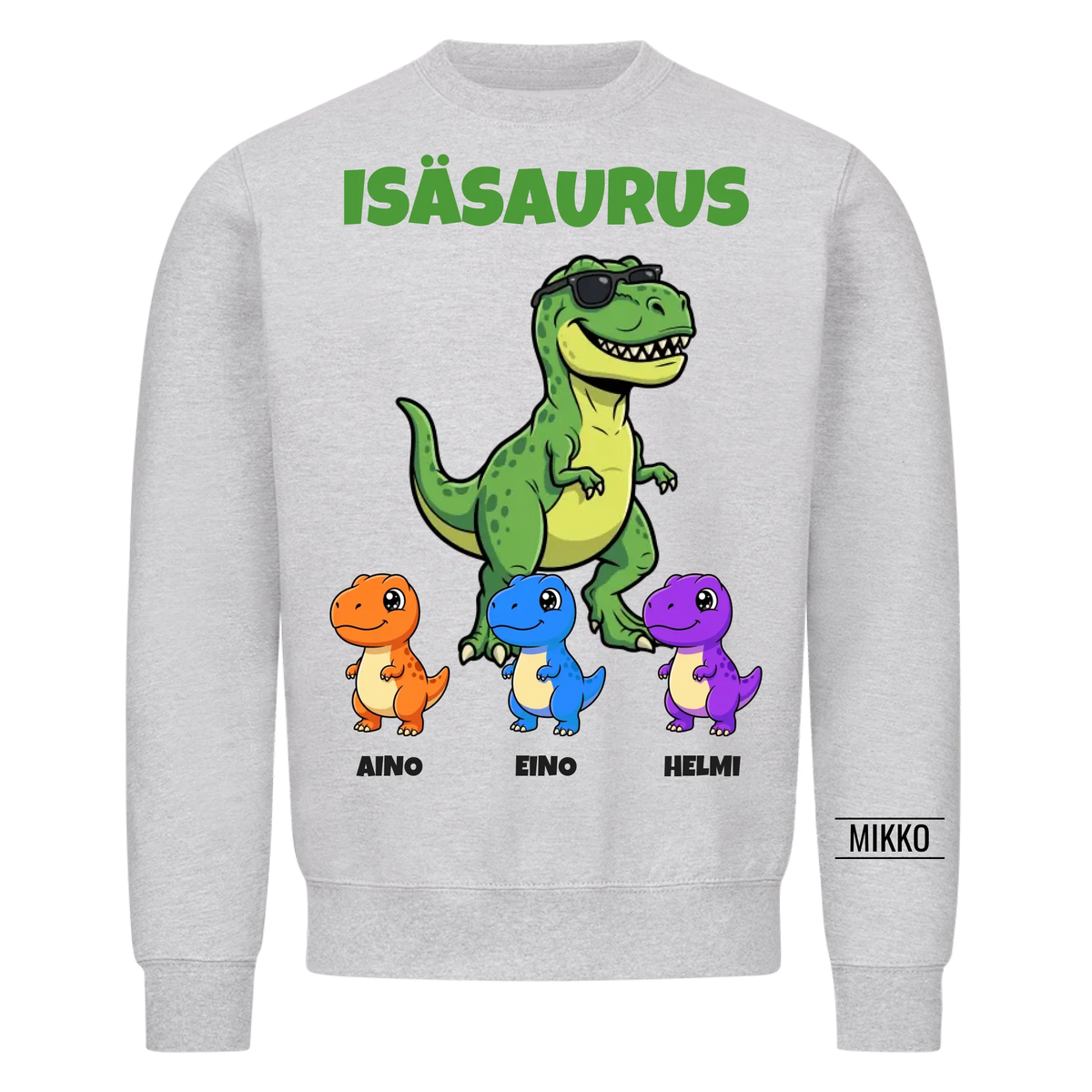 Isäsaurus | Personoitu lahja isälle lasten nimillä