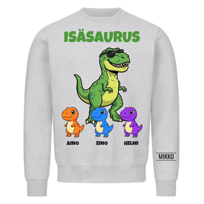 Isäsaurus | Personoitu lahja isälle lasten nimillä