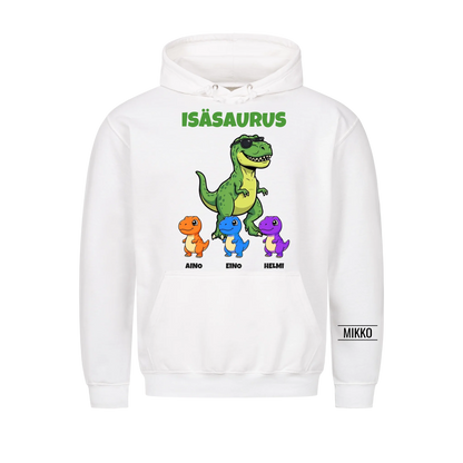 Isäsaurus huppari | Personoitu lahja isälle lasten nimillä