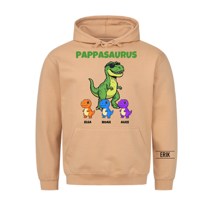 Pappasaurus hoodie | Personlig present till pappa med barnens namn