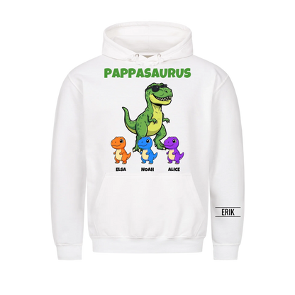 Pappasaurus hoodie | Personlig present till pappa med barnens namn