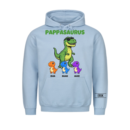 Pappasaurus hoodie | Personlig present till pappa med barnens namn