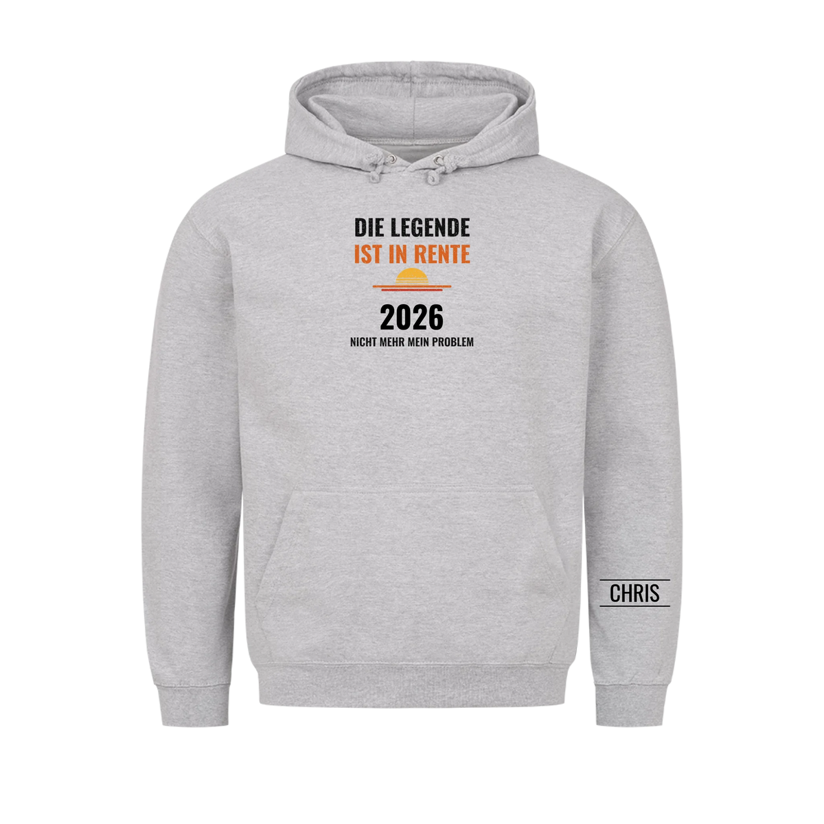 Die Legende ist in Rente T-Shirt mit Jahr und Name am Ärmel. Geschenk zum Ruhestand