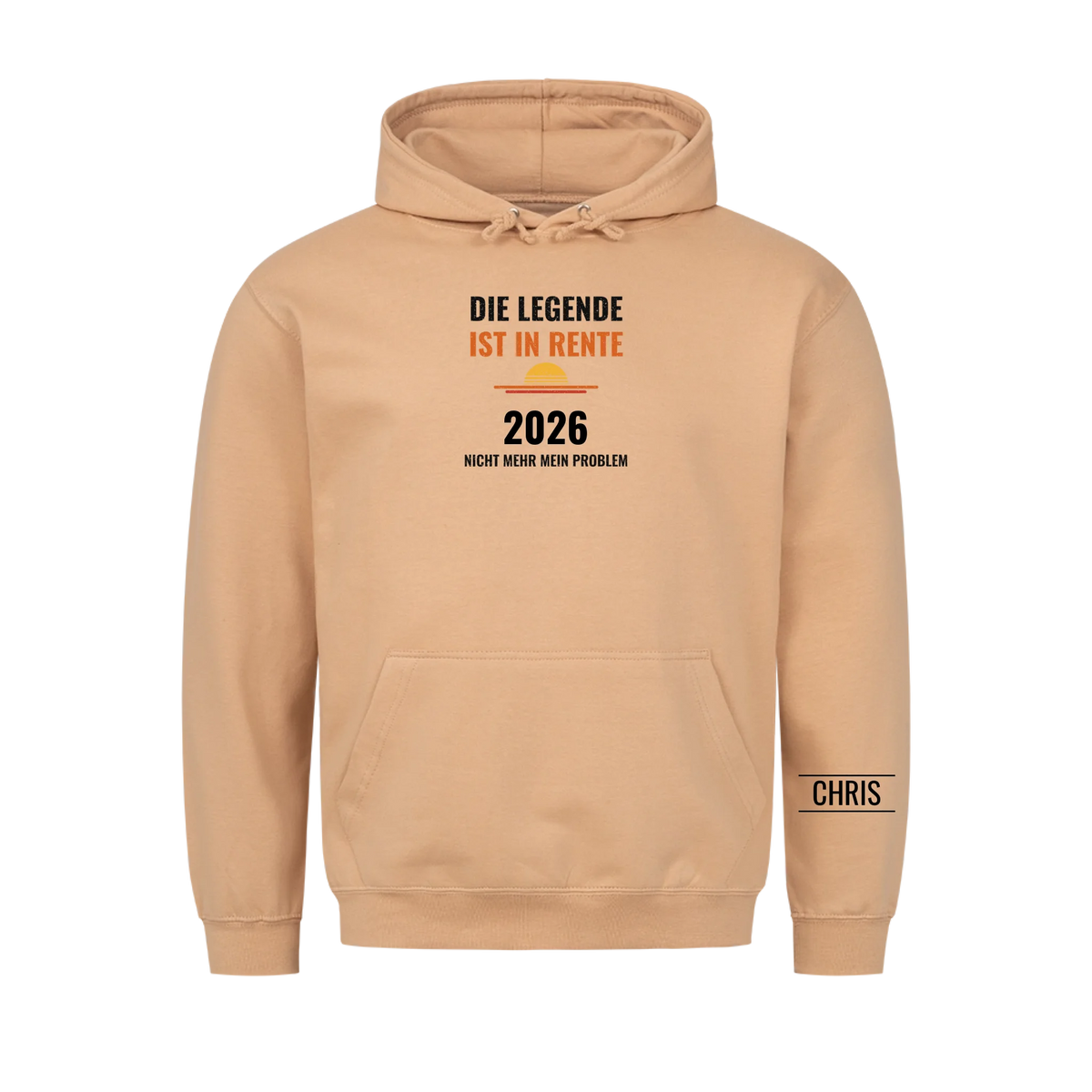 Die Legende ist in Rente T-Shirt mit Jahr und Name am Ärmel. Geschenk zum Ruhestand