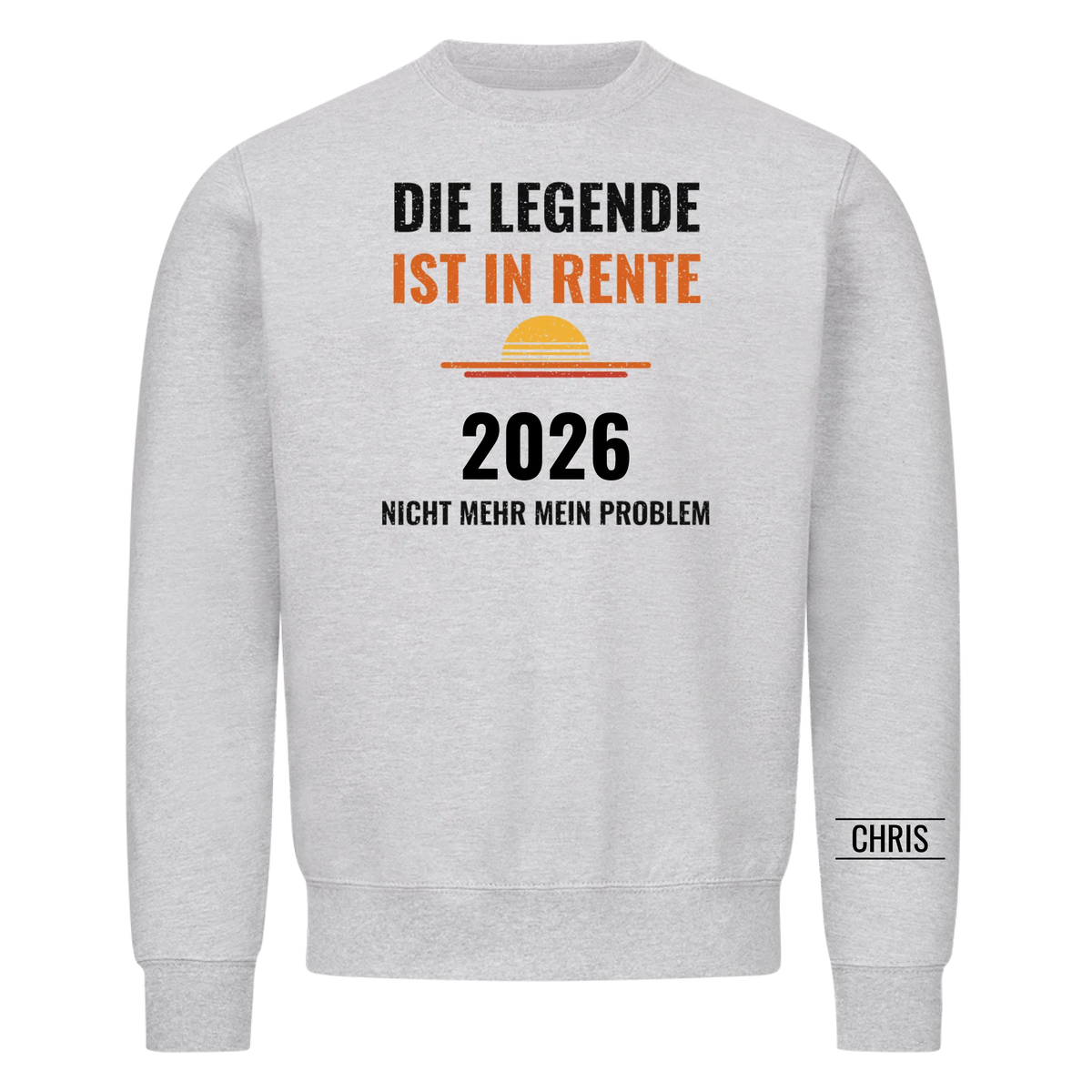 Die Legende ist in Rente T-Shirt mit Jahr und Name am Ärmel. Geschenk zum Ruhestand