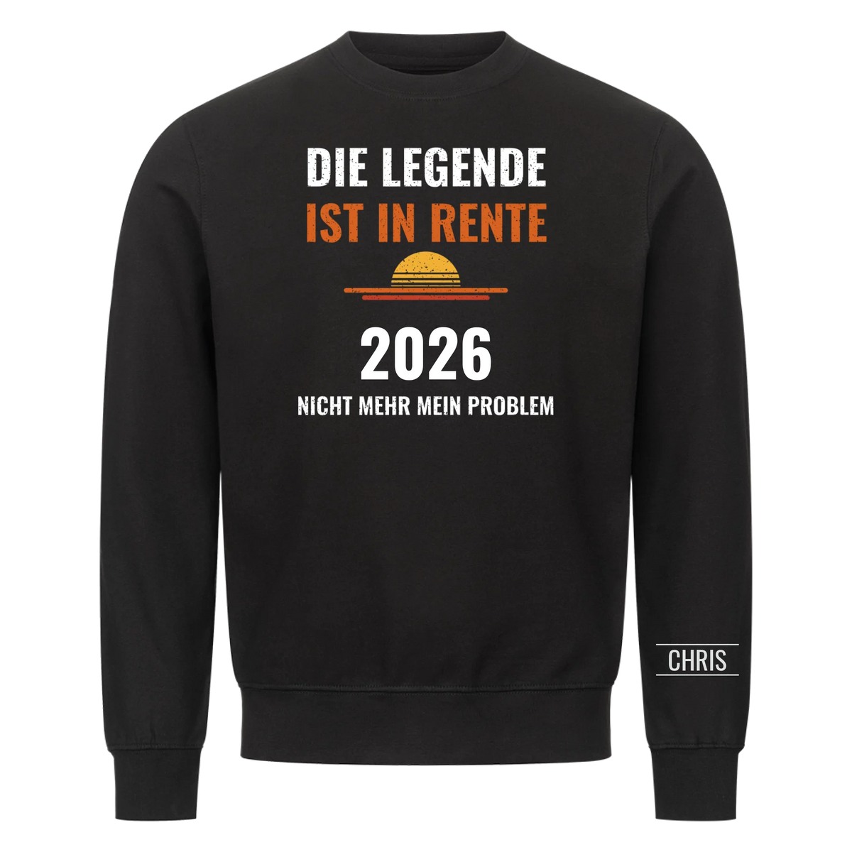 Die Legende ist in Rente T-Shirt mit Jahr und Name am Ärmel. Geschenk zum Ruhestand