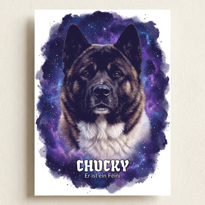 Haustier Aquarell Portrait - Personalisierte Leinwand & Poster für Hund, Katze & Co.