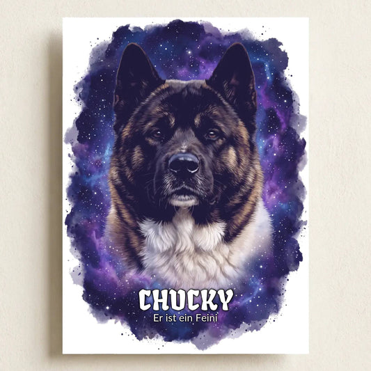 Haustier Aquarell Portrait - Personalisierte Leinwand & Poster für Hund, Katze & Co.