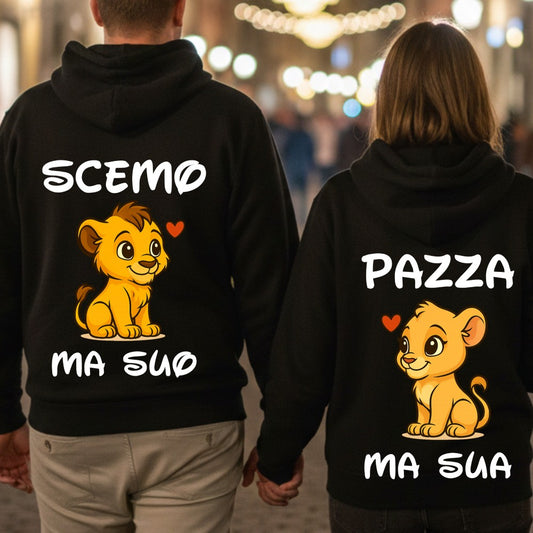 Pazza & Scemo Leone - Set Felpe di Coppia
