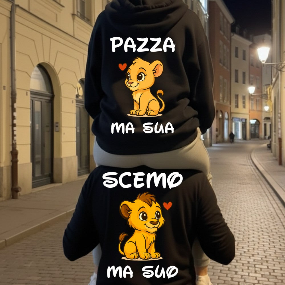Pazza & Scemo Leone - Set Felpe di Coppia