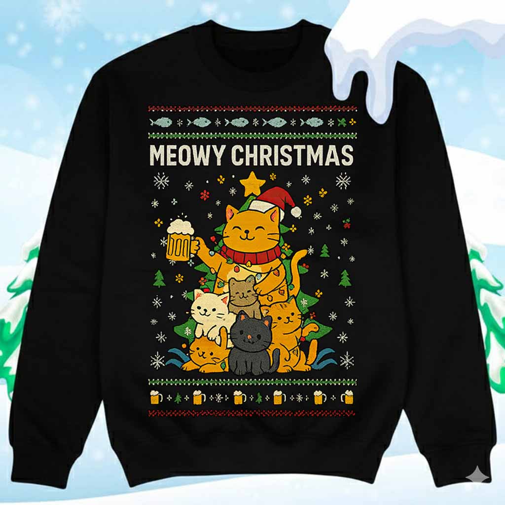 Meowy Christmas - Ugly Sweater